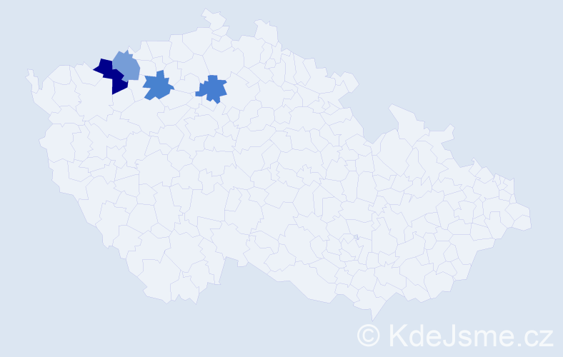 Příjmení: 'Mersteinerová', počet výskytů 5 v celé ČR