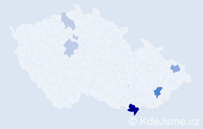 Příjmení: 'Rosinec', počet výskytů 22 v celé ČR