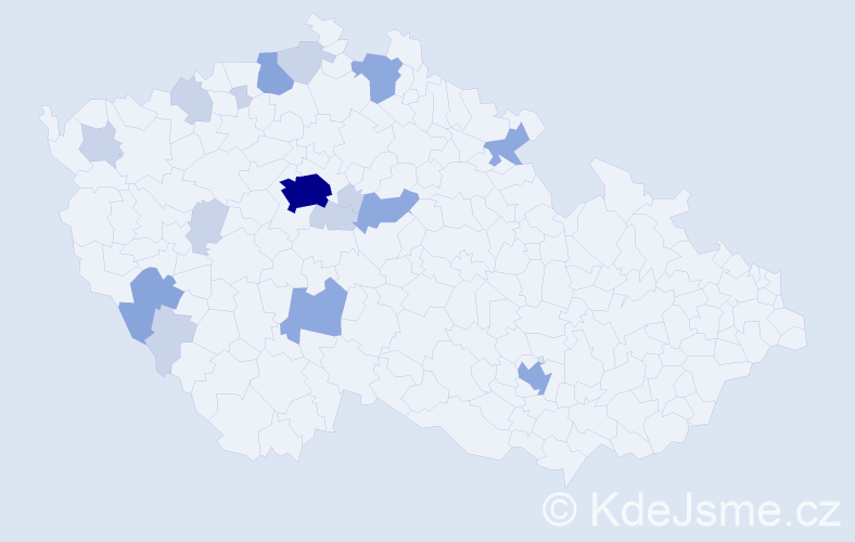 Příjmení: 'Žibřid', počet výskytů 37 v celé ČR