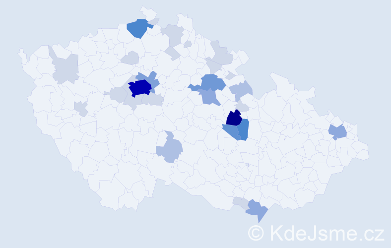 Příjmení: 'Sedliská', počet výskytů 86 v celé ČR