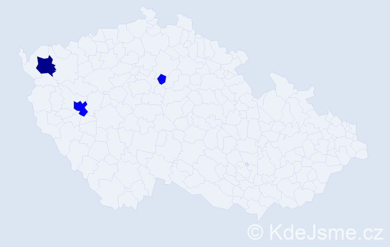 Příjmení: 'Bajerlová', počet výskytů 4 v celé ČR