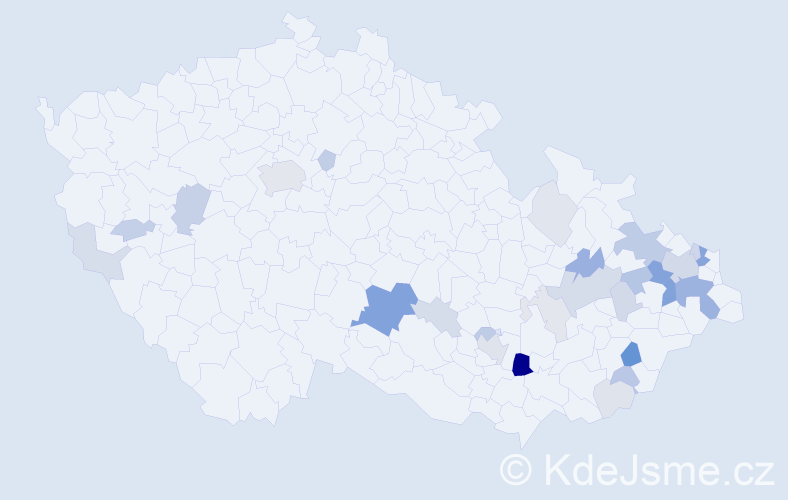 Příjmení: 'Pišová', počet výskytů 85 v celé ČR
