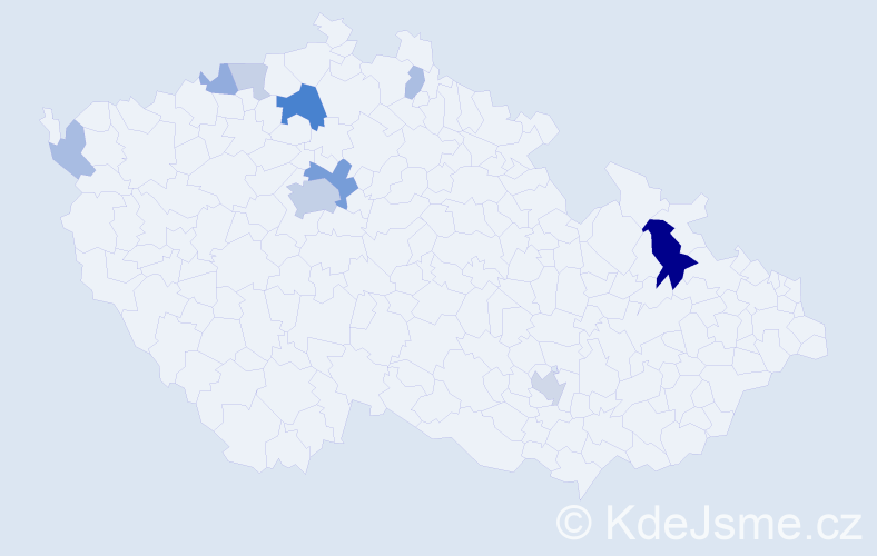 Příjmení: 'Klučiar', počet výskytů 26 v celé ČR