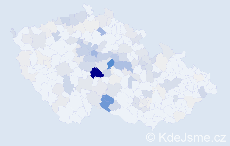 Příjmení: 'Horálek', počet výskytů 503 v celé ČR