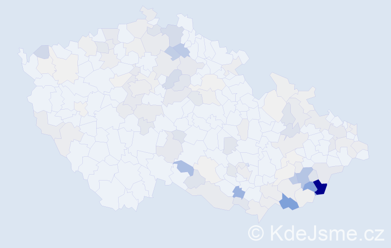 Příjmení: 'Hořák', počet výskytů 417 v celé ČR