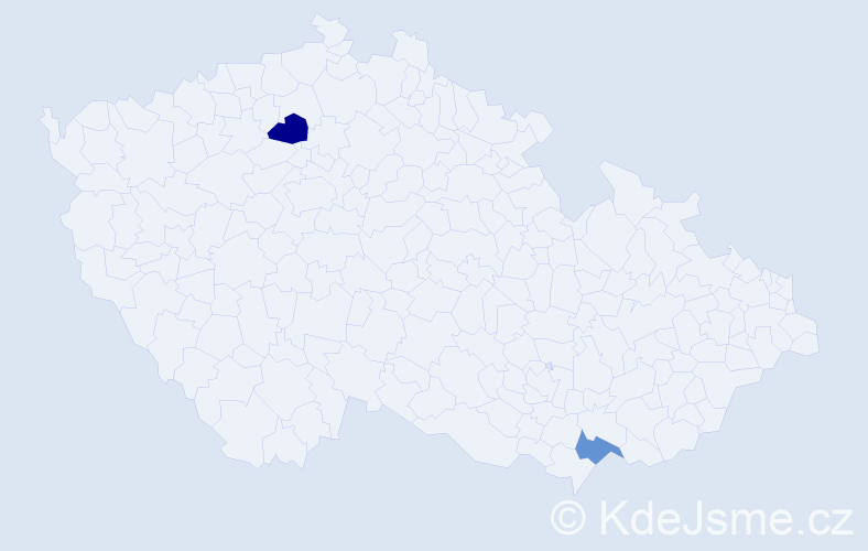 Příjmení: 'Gáblová', počet výskytů 7 v celé ČR