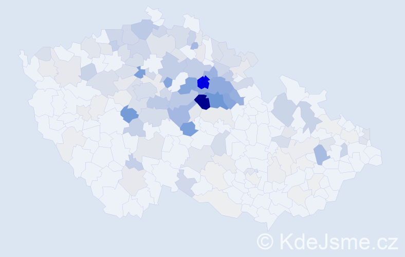 Příjmení: 'Vosáhlová', počet výskytů 546 v celé ČR