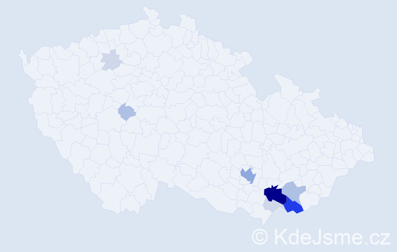 Příjmení: 'Klobáska', počet výskytů 34 v celé ČR