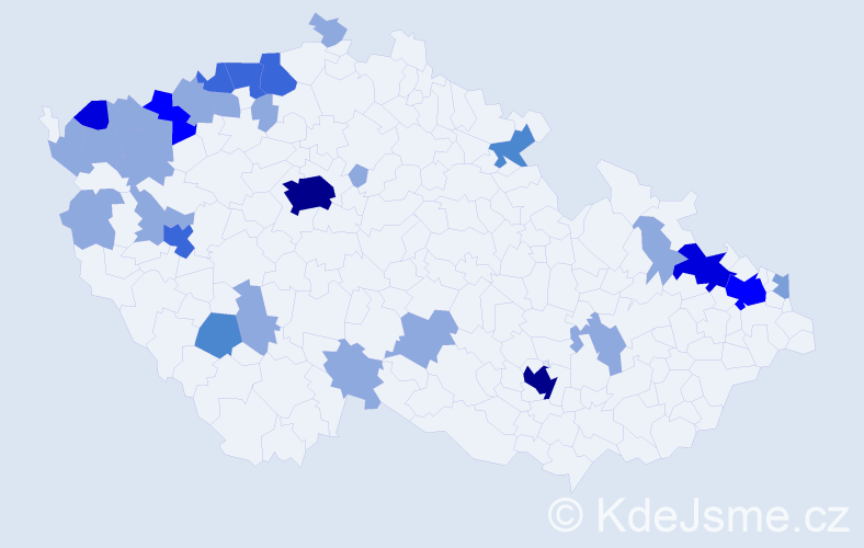 Příjmení: 'Krämer', počet výskytů 76 v celé ČR