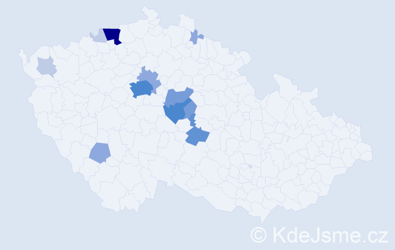 Příjmení: 'Červenclová', počet výskytů 40 v celé ČR