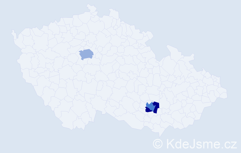 Příjmení: 'Khouder', počet výskytů 5 v celé ČR