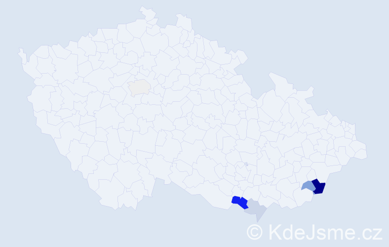 Příjmení: 'Barcůch', počet výskytů 11 v celé ČR