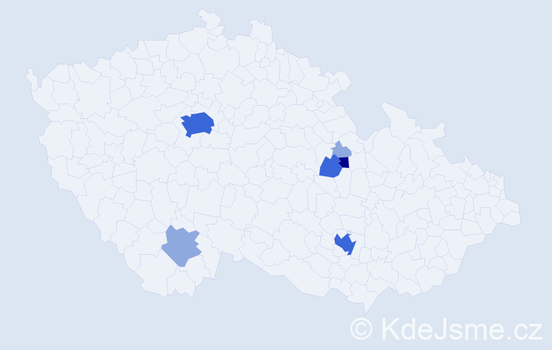 Příjmení: 'Uma', počet výskytů 21 v celé ČR
