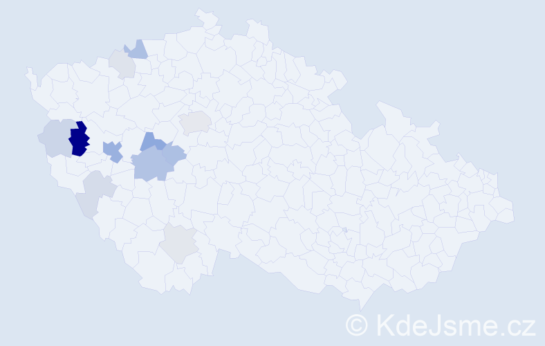 Příjmení: 'Kaprhálová', počet výskytů 31 v celé ČR