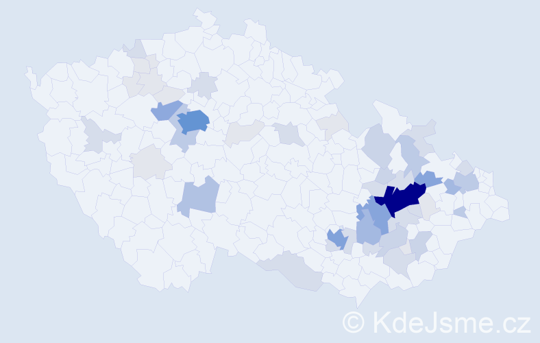 Příjmení: 'Kameníčková', počet výskytů 172 v celé ČR