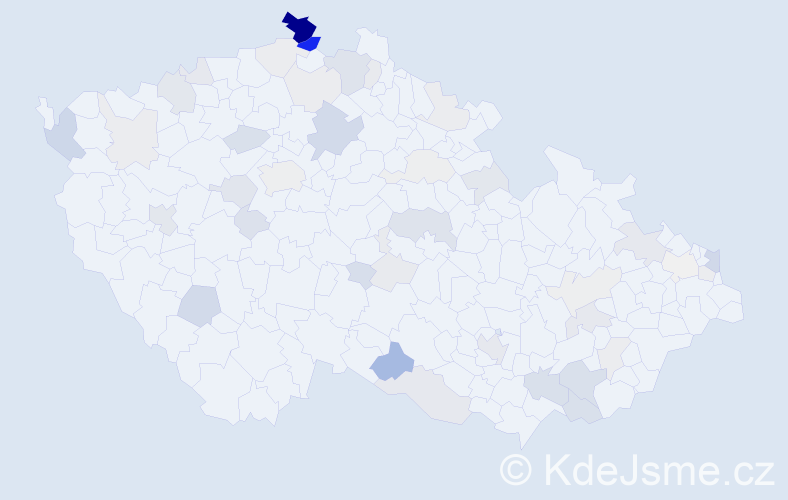 Příjmení: 'Hučko', počet výskytů 135 v celé ČR