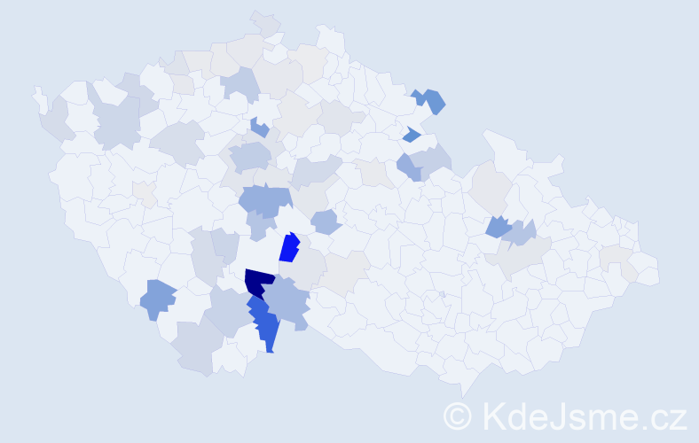 Příjmení: 'Nouzová', počet výskytů 168 v celé ČR