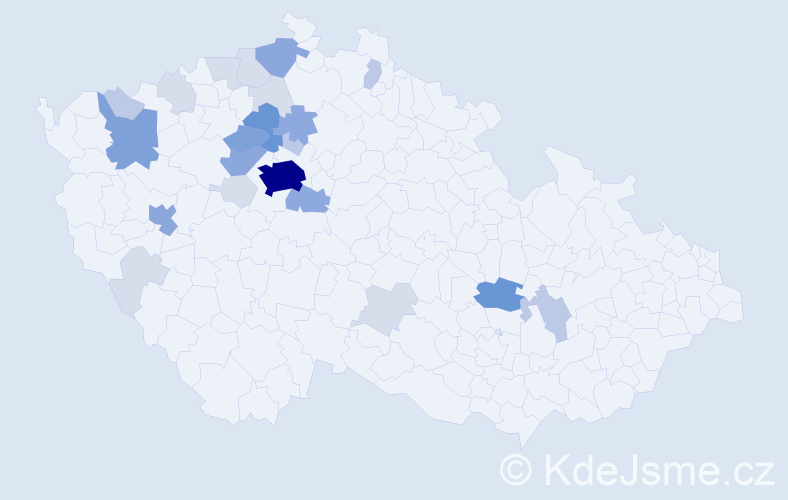 Příjmení: 'Michovská', počet výskytů 83 v celé ČR