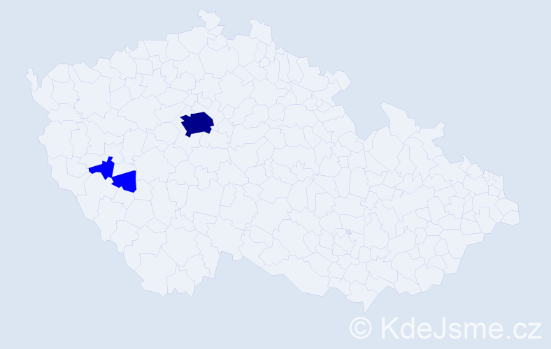 Příjmení: 'Mezger', počet výskytů 4 v celé ČR