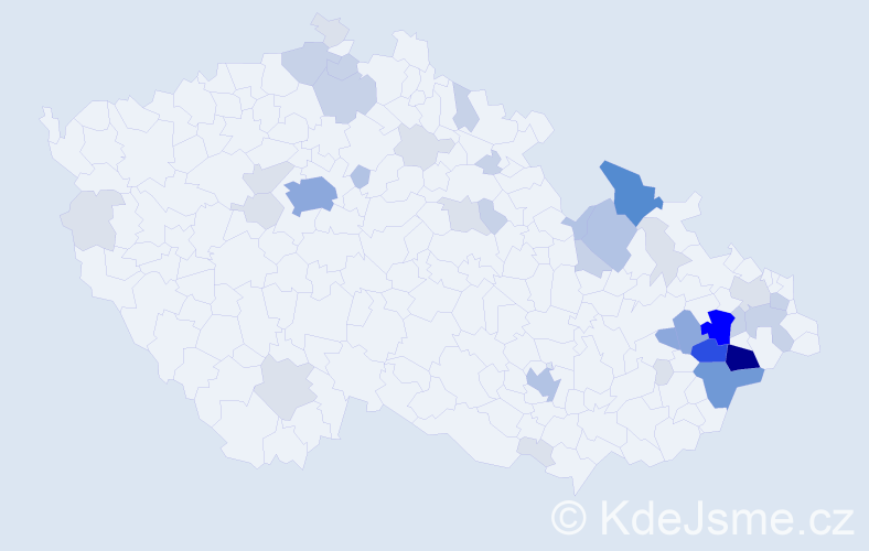 Příjmení: 'Randusová', počet výskytů 135 v celé ČR