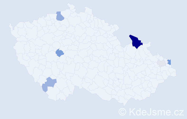 Příjmení: 'Balicová', počet výskytů 17 v celé ČR