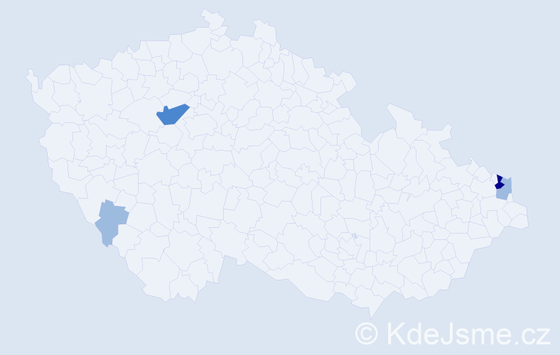 Příjmení: 'Melikant', počet výskytů 9 v celé ČR