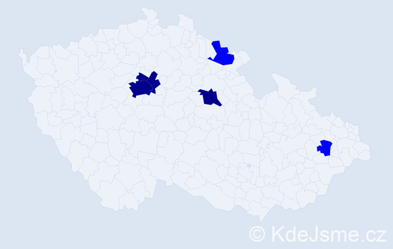 Příjmení: 'Awwadová', počet výskytů 8 v celé ČR