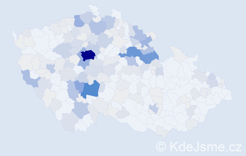 Příjmení: 'Kubec', počet výskytů 806 v celé ČR