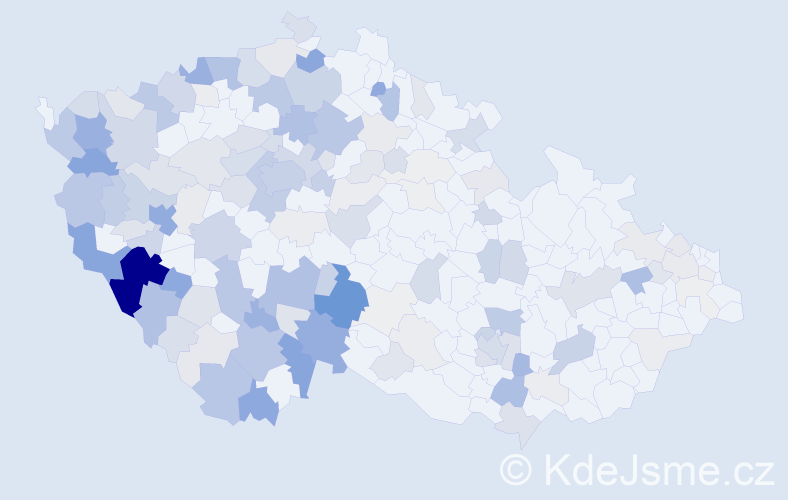 Příjmení: 'Mazanec', počet výskytů 561 v celé ČR