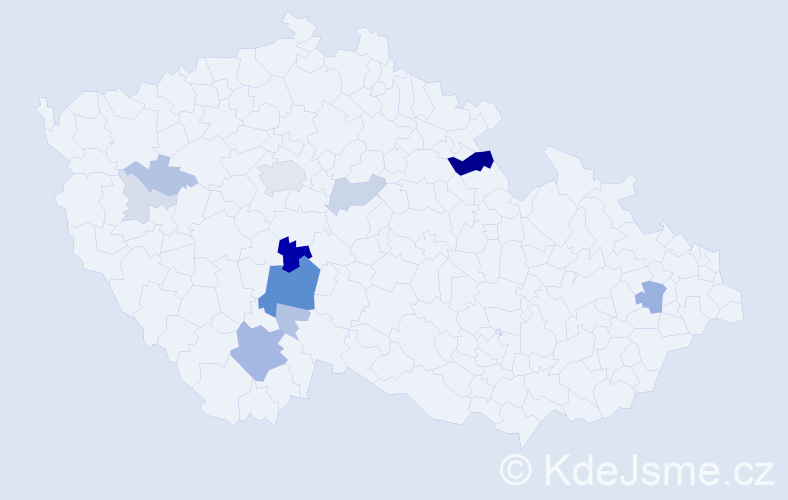 Příjmení: 'Vostoupal', počet výskytů 42 v celé ČR