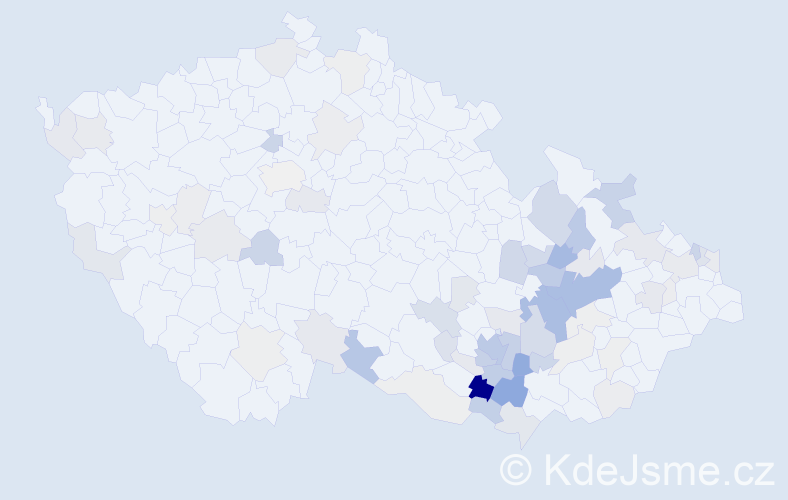 Příjmení: 'Dofková', počet výskytů 259 v celé ČR