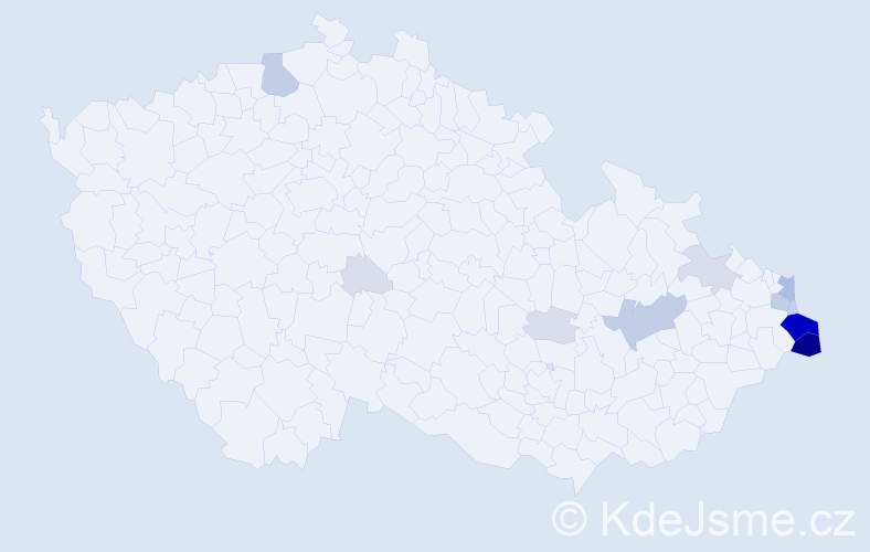 Příjmení: 'Waclawek', počet výskytů 54 v celé ČR