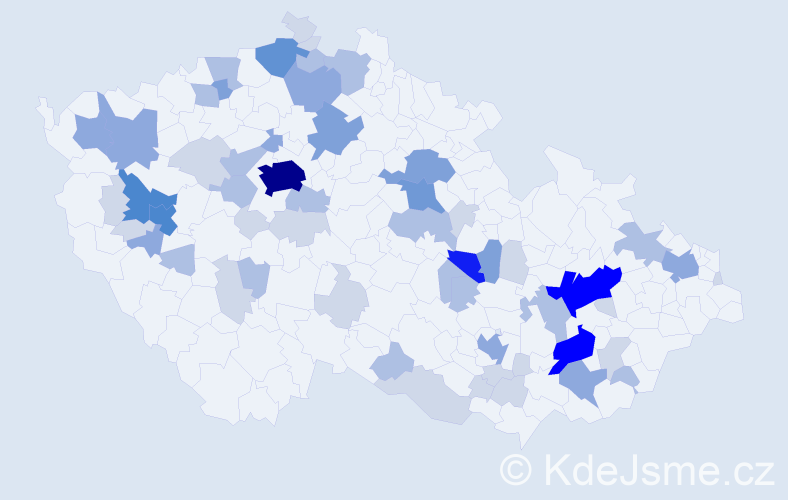 Příjmení: 'Schaffer', počet výskytů 166 v celé ČR