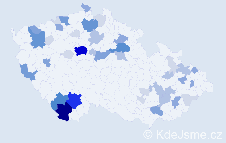 Příjmení: 'Kneiflová', počet výskytů 143 v celé ČR