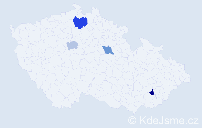 Příjmení: 'Skochová', počet výskytů 17 v celé ČR