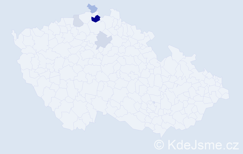 Příjmení: 'Povalečová', počet výskytů 8 v celé ČR