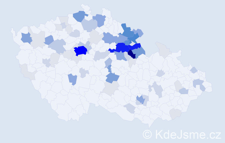 Příjmení: 'Bašová', počet výskytů 269 v celé ČR