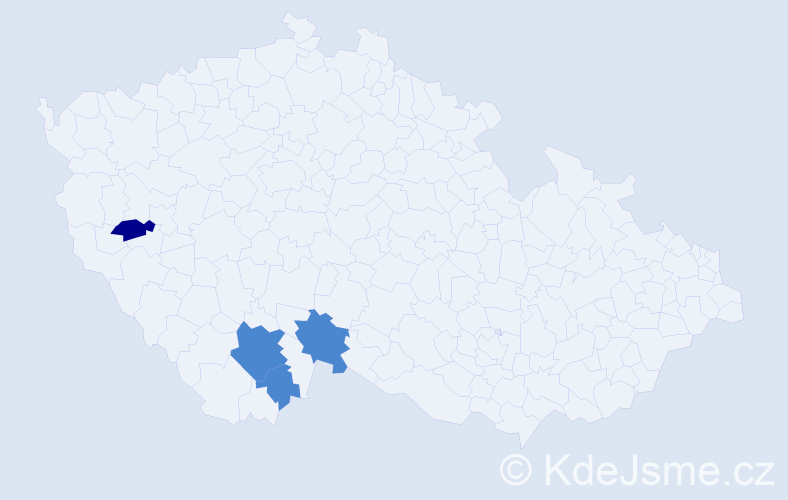 Příjmení: 'Gawendová', počet výskytů 6 v celé ČR