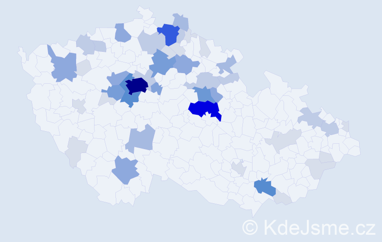 Příjmení: 'Čmelíková', počet výskytů 156 v celé ČR