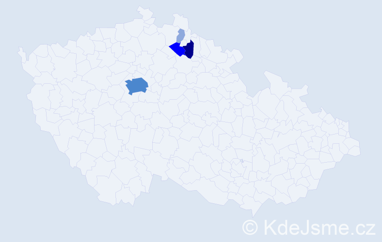 Příjmení: 'Miksánek', počet výskytů 12 v celé ČR