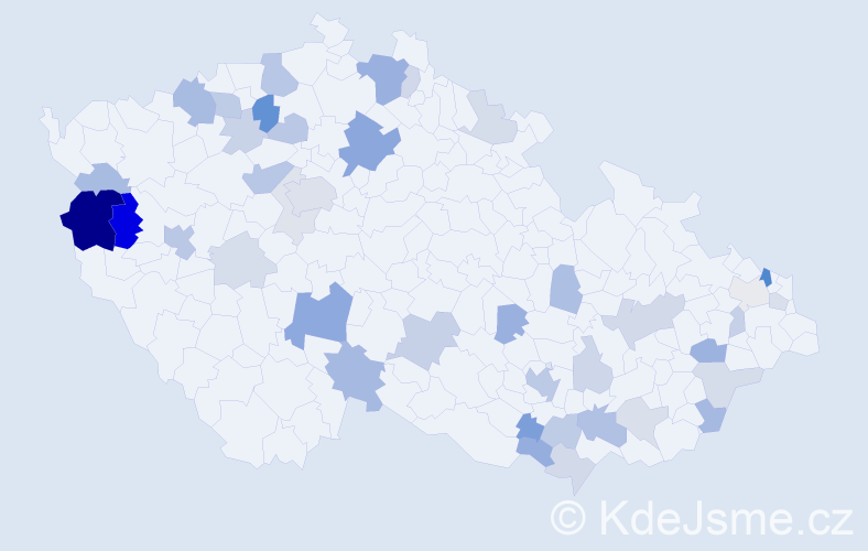 Příjmení: 'Majerčíková', počet výskytů 95 v celé ČR