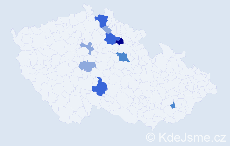 Příjmení: 'Pozner', počet výskytů 28 v celé ČR
