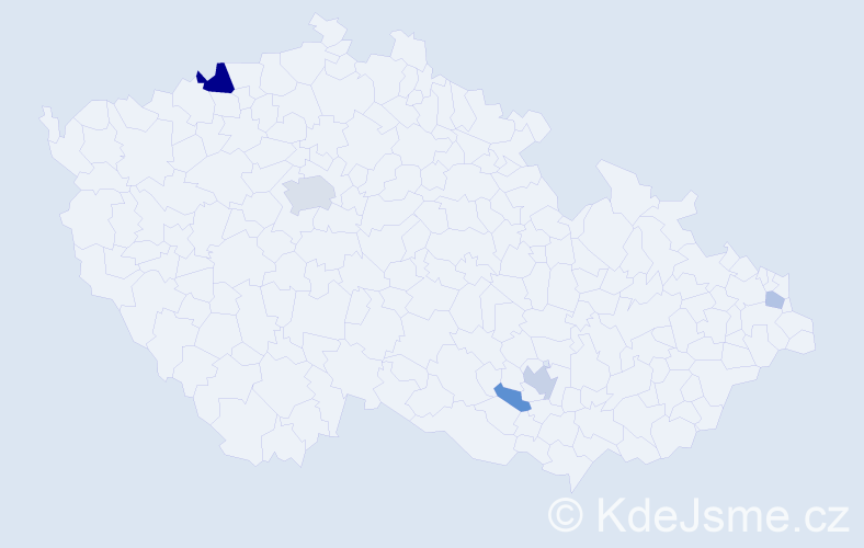 Příjmení: 'Setvák', počet výskytů 11 v celé ČR
