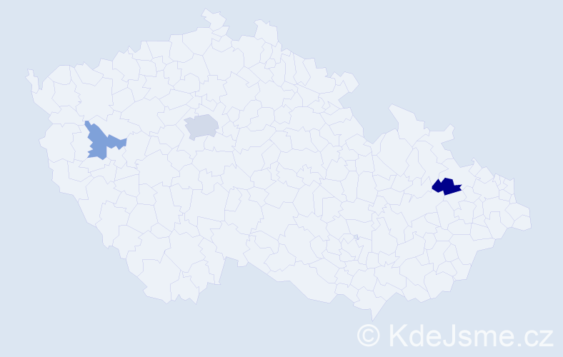 Příjmení: 'Leffová', počet výskytů 5 v celé ČR