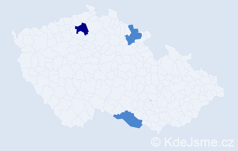 Příjmení: 'Kamluk', počet výskytů 6 v celé ČR