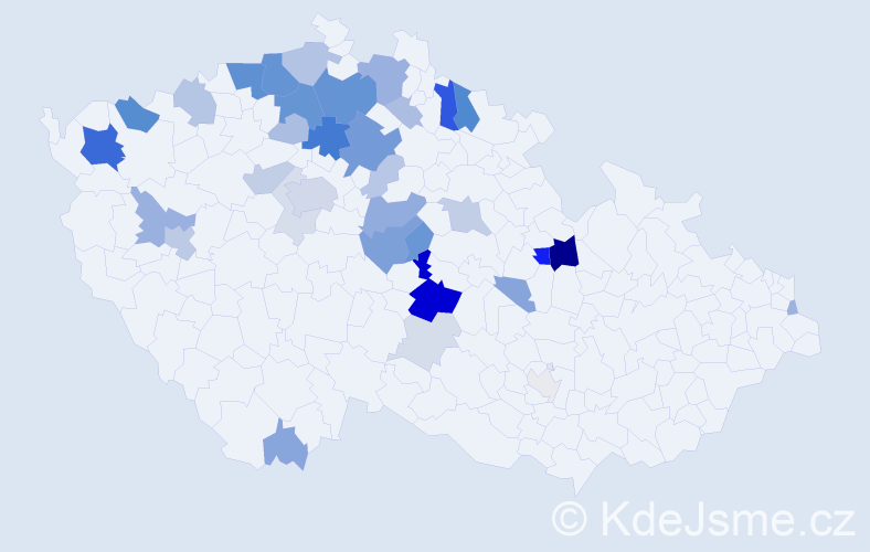 Příjmení: 'Brejšová', počet výskytů 118 v celé ČR