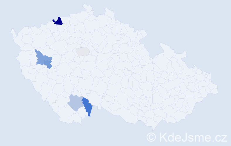 Příjmení: 'Karezová', počet výskytů 10 v celé ČR