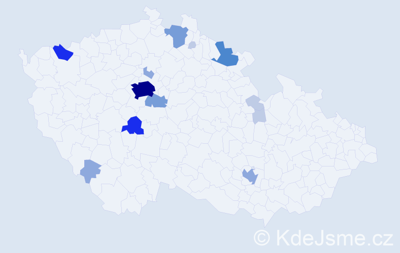 Příjmení: 'Tancibudek', počet výskytů 44 v celé ČR