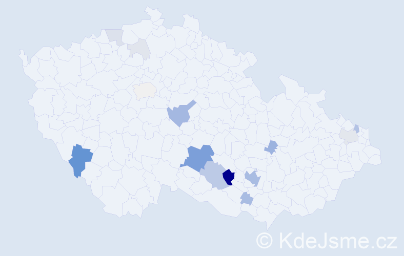 Příjmení: 'Bruzlová', počet výskytů 61 v celé ČR