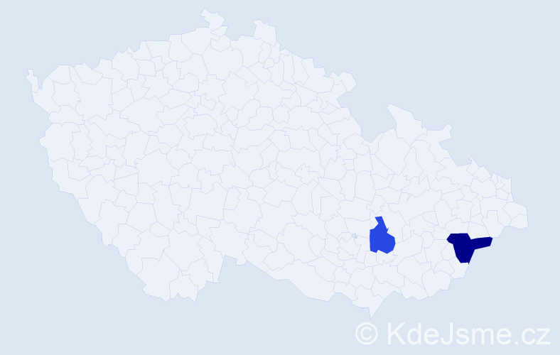 Příjmení: 'Kollandová', počet výskytů 3 v celé ČR